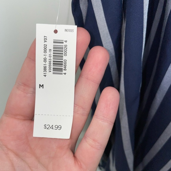 Medium Blue and White Striped Old Navy Tank Top - Picture 5 of 5